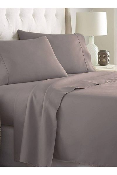 Orange Bed & Bath Sitch Cotton Sheet Set 3 Pieces 300 Stitches