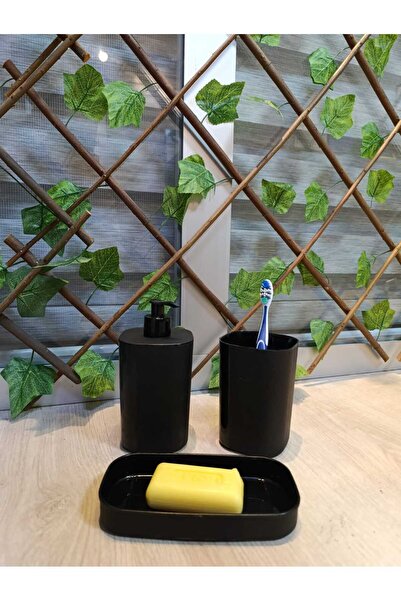 Creativehome CREATİVE 3 PARÇA BANYO SETİ SIVI SABUNLUK DİŞ FIRÇALIK SÜNGERLİK...