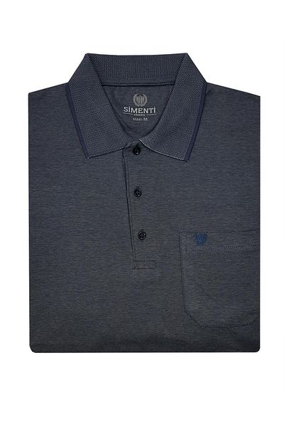 SİMENTİ Tricou pentru bărbați - Guler Simenti, potrivire clasică, mânecă scurtă - 6655