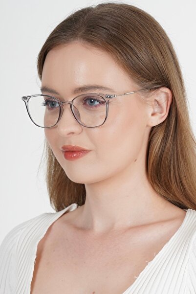 LOOKUP NEW Unisex Blue Light Protection Oval Square Glasses - Blue Block, Tra...