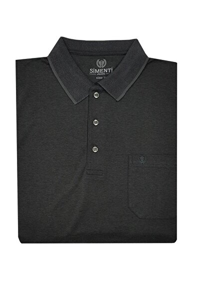 SİMENTİ Мъжка тениска - Циментова яка, Класическа кройка, Къс ръкав - 6656