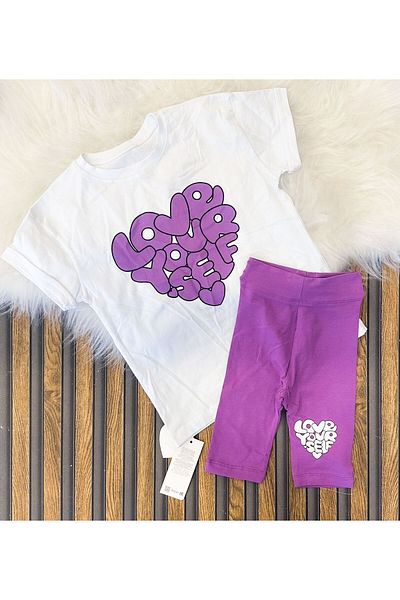LADİN KİDS Cotton Summer Oversize Set - Lower and Upper Set