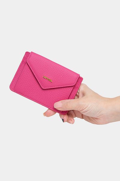 REWİNA 9098 Model Pink Genuine Leather Women's Portfolio - Multi-Purpose and Magnet Wallet
