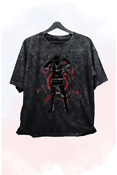 Fuddy Moda Naruto 2 Vintage Unisex Oversize kroj Majica - Anime Štampano Opra...