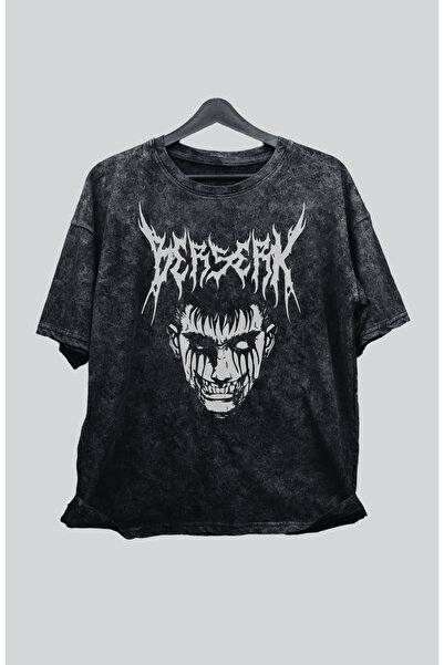 Fuddy Moda Tricou supradimensionat unisex Berserk Guts - Imprimat cu anime și...