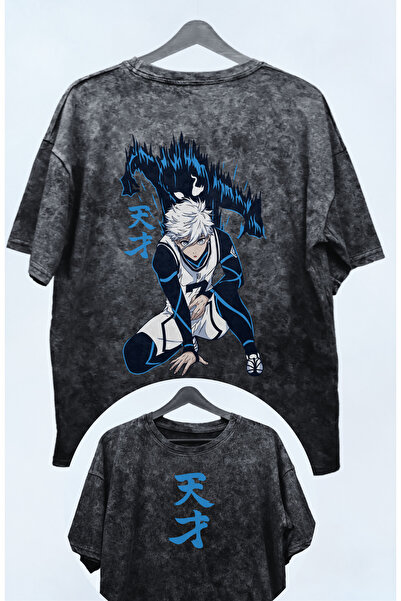 Fuddy Moda تي شيرت Seishiro Nagi للجنسين مقاس كبير - تي شيرت بنمط الرسوم المت...