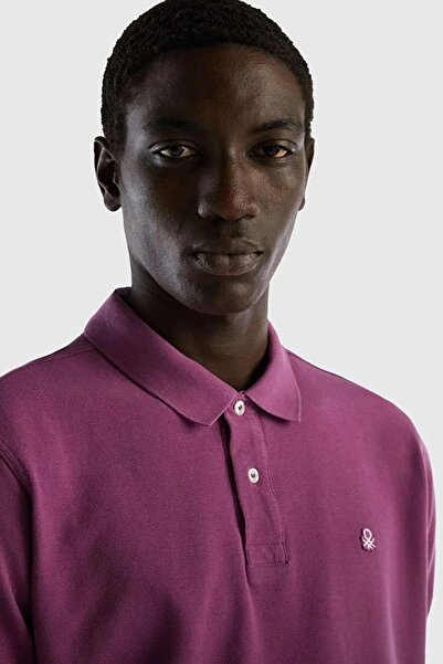 Benetton Ανδρικό μπλουζάκι με λαιμόκοψη πόλο 3089J3179