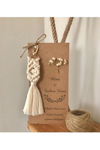 Es-Na Life Decoration Μπρελόκ Μακραμέ με Κάρτα 20 Τεμάχια