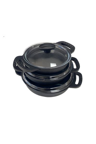 defnesare 3-Piece Saucepan Set with Lid