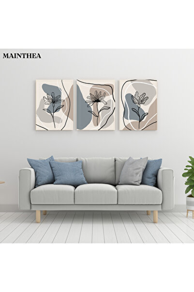 MAİNTHEAHOME 3-Piece Modern Bohemian Abstract Minimalist Acrylic Canvas Wall Art