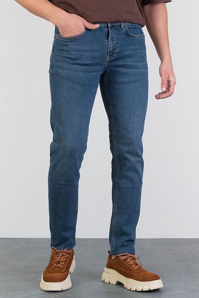 HLT JEANS Herren-Jeans, Ozeanblau, schmale Passform, Lycra, dehnbar, Denim, Röhrenjeans, Hlthe001958