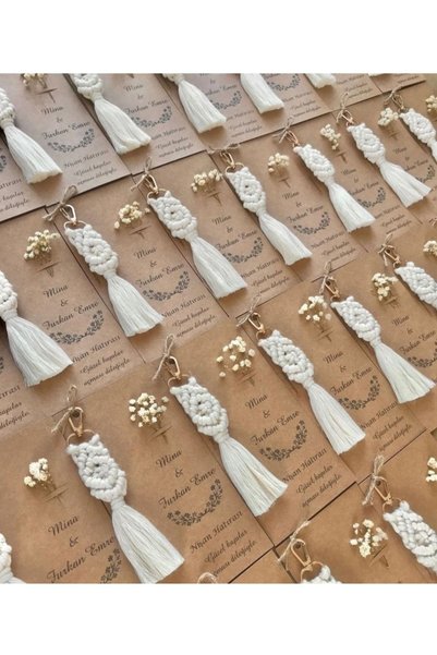 Es-Na Life Decoration Breloc Macrame cu Card 20 Bucăți