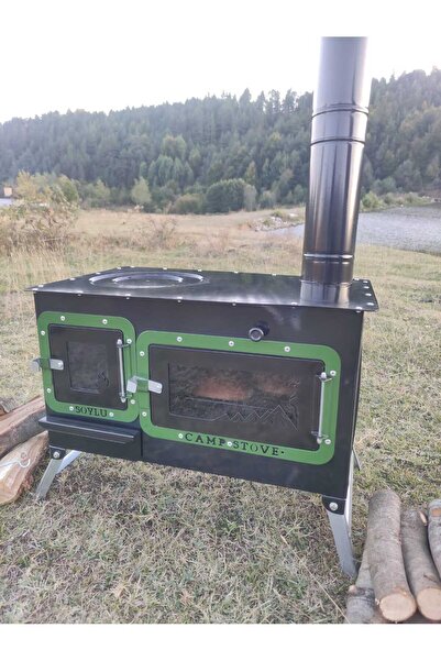 Bal-Kar Kamp Ve Çadır Sobası Kuzineli Fırınlı Odun Yakan Taşınabilir Soba