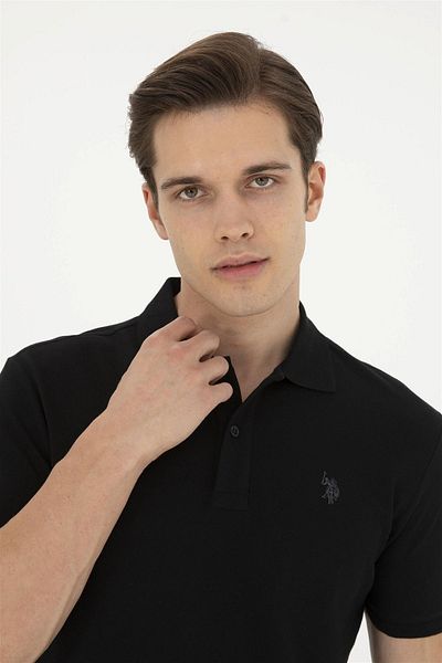 U.S. Polo Assn. Men's Black Basic T-Shirt ELIFFU BUTIKHOME