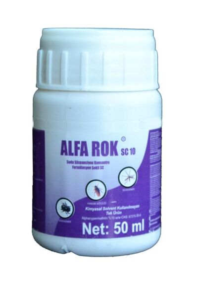ALFA ROK Sc 10 50 ml Karasinek Sivrisinek Hamam Böceği Haşere İlacı 50 ml x 2...