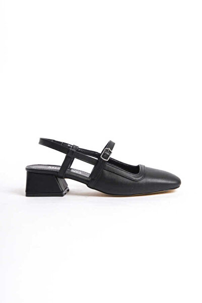 shopcolic 600 MARY JANE ARKA AÇIK KISA TOPUK KADIN AYAKKABI