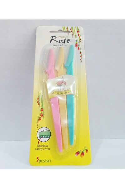 Rosee Set de 3 aparate de ras pentru sprâncene Rose