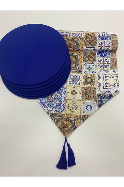 NATURAL HOME Sax Tile Pattern Runner Sax Supla