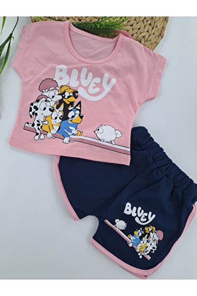 Butik Djevojački dvodelni set - široke šorts i majica sa premium printom