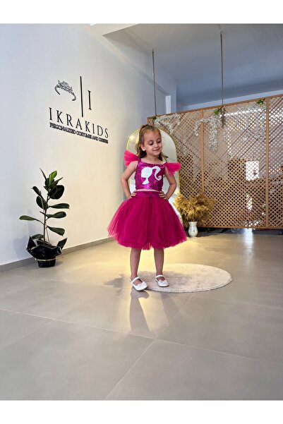 İkrabutikbursa Kız Çocuk Barbie Elbisesi, Barbie Parti ABiye Elbisesi, Barbie...