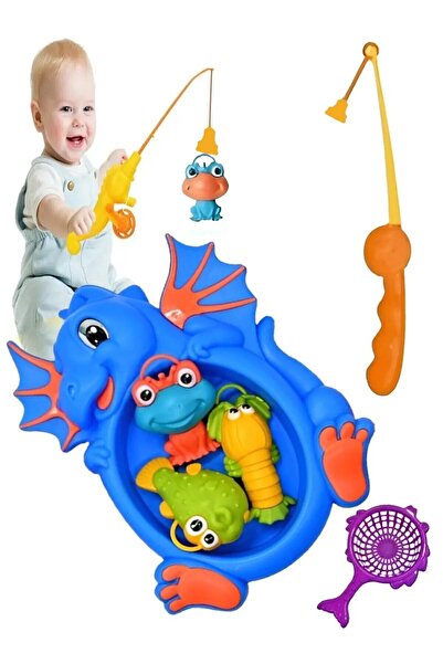 Hyd Balık Tutma Yakalama Oyunu 12 Parça Mıknatıslı Oltalı Deniz Canlıları Eğl...