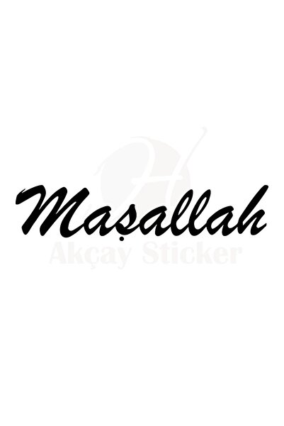 Generic Brand Mashallah Sticker Vehicle Mashallah Text Auto Sticker Black 30c...