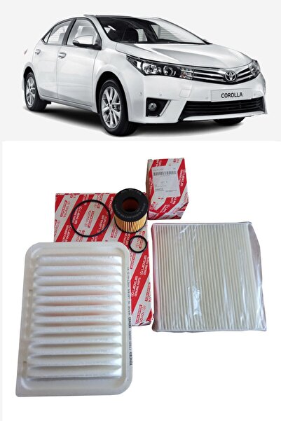 Krugger 2011-2018 Toyota Corolla Filtre Bakım Seti Benzinli Motorlar Için Hava Polen Yağ Filtresi