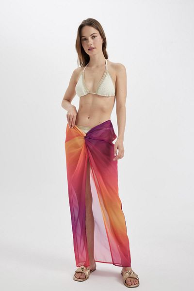 DeFacto Chiffon-Strandrock in normaler Passform in Farbe - Fall in Love A9234AX24SM