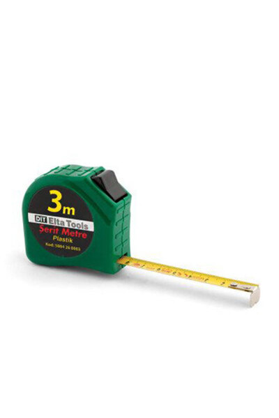 İzeltaş Elta Plastik Stoplu Şerit Metre 3metre