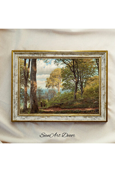 Sanart Pictură de epocă cu cadru, pictură în ulei, pictură înrămată, decor ar...