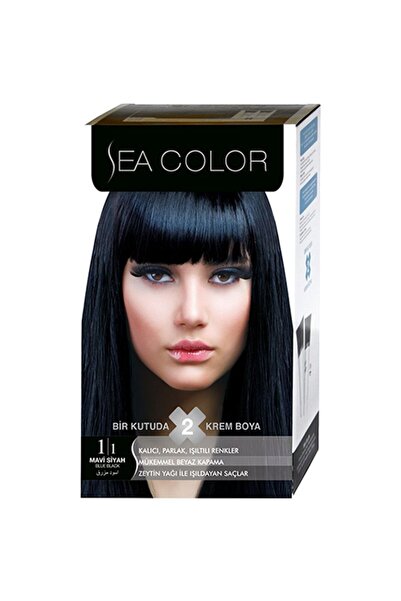 Sea Color 1.1 Saç Boyası Mavi Siyah