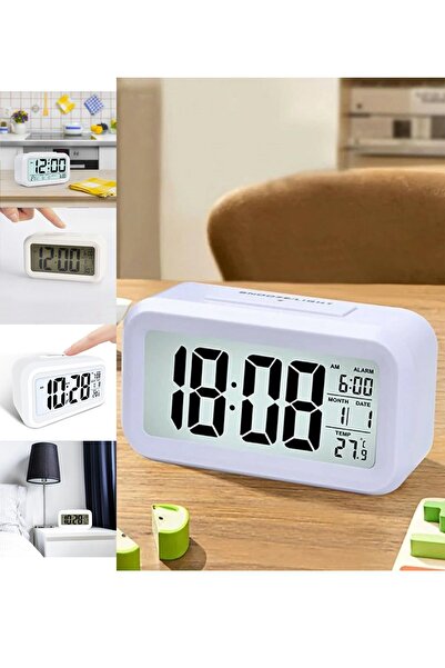 Paras Ticaret Gece Sensörlü Işıklı Alarmlı Tarihli Termometreli Dijital Masa ...