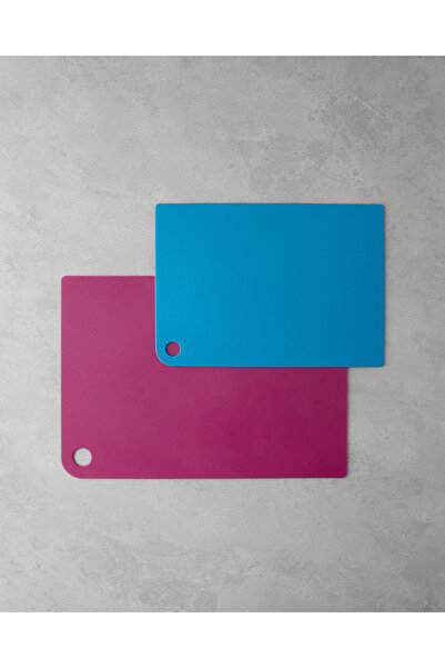 English Home CutMe 2-Piece Plastic Cutting Board - 27-34 cm Fuchsia-Blue