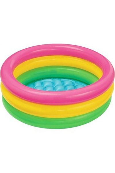 Intex Sunset 3 Node Inflatable Soft Bottom Baby Pool 86x25 cm-58924