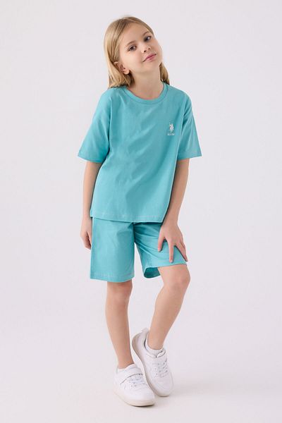 U.S. Polo Assn. Us Polo Assn Girl's Green Bermuda Set