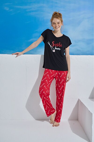 PİJAMOOD Patterned Women's Pajama Set