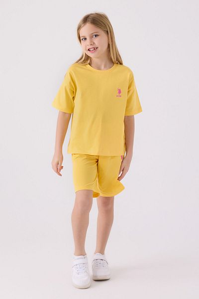 U.S. Polo Assn. Girl's Yellow Bermuda Suit