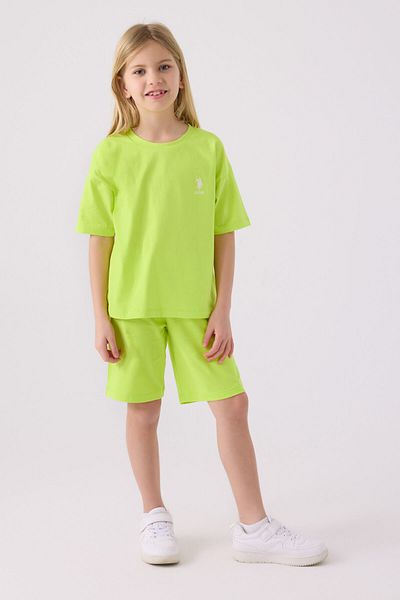 U.S. Polo Assn. Girl's Green Bermuda Suit