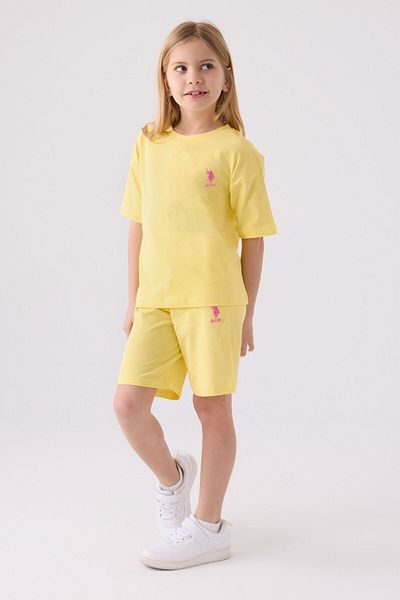 U.S. Polo Assn. Girl's Yellow Bermuda Suit