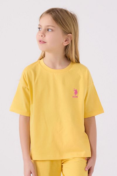 U.S. Polo Assn. Girl's Yellow Bermuda Suit