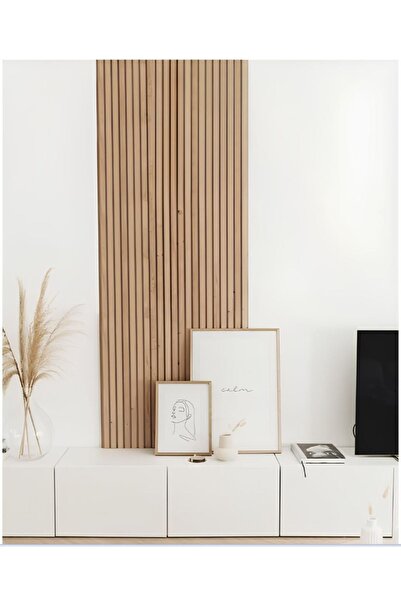 bigpapel 120 CM 12 Adet Kendinden Yapışkanlı Ahşap Çıta Safir Meşe