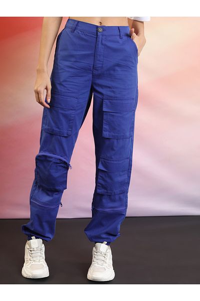 Ketch By Styli Zip Pocket Detail Mid Rise Cargo Pants