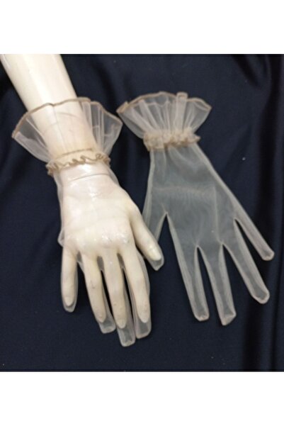 es moda shop Bella abiye gelin eldiveni kısa ten rengi