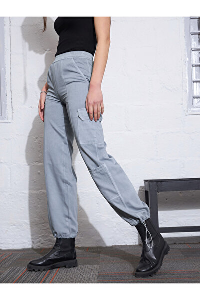 Sassafras By Styli Twill Multi Pocket Cargo Jogger