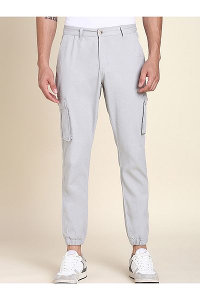 Dennis Lingo By Styli Solid Casual Trouser with Cargo Pocket