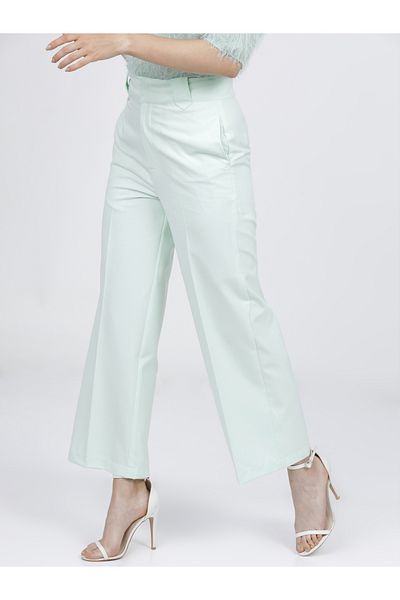 Tokyo Talkies By Styli High Rise Flared Trousers with Pockets