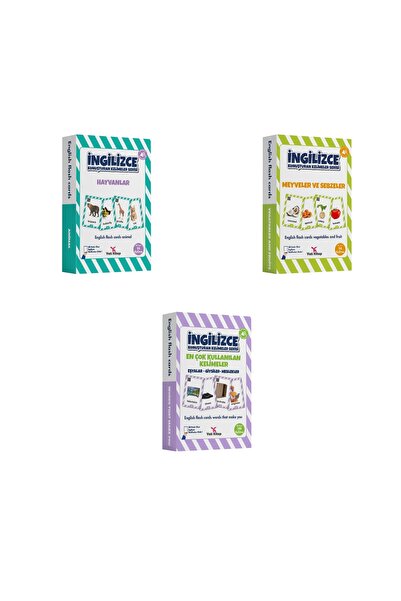 yeti kitap 4-9 Yaş İngilizce Konuşturan Kelime Kartları English Flash Cards/ Okul Öncesi ve İlkokul /376 Kelime