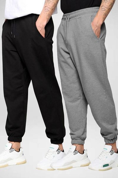 DAXİS Sportwear Company Men's Large Size 2-Piece Elastic Leg Sweatpants Set