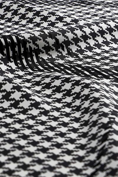 Bursa İpek Silk Twill Patterned White Striped Scarf