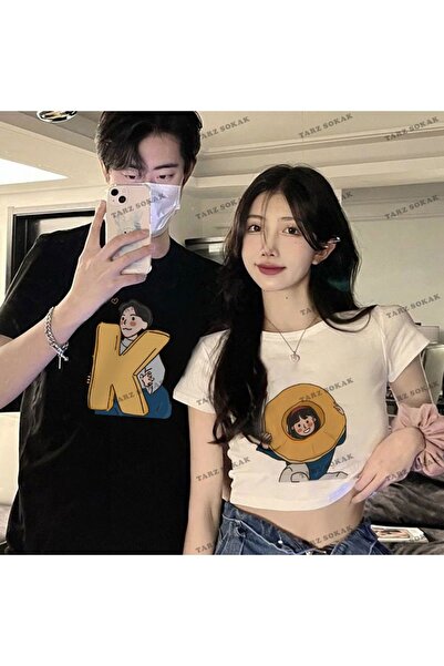 Tarzsokak Noul sezon Tir Harajuku Style Couple Lover Couple - 2 piese